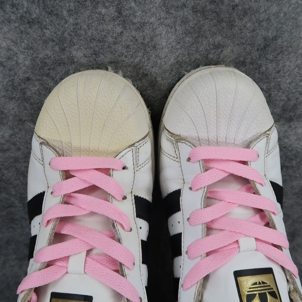 Adidas Shoes Kids 7 Sneakers Superstar Lifestyle Classic White Black Casual Low - Picture 9 of 14